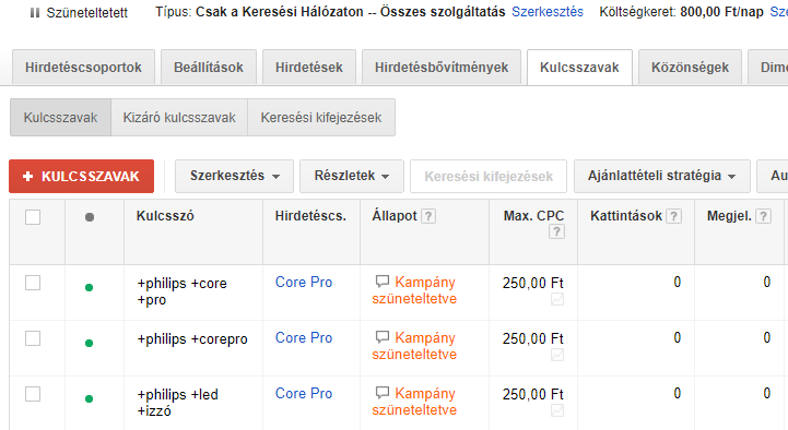 06 Napi költségkeret