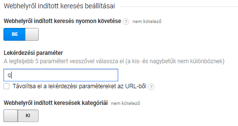 Adminisztrálás> Megtekintés> Beállítások megtekintése