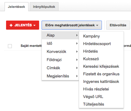 AdWords régi verziója